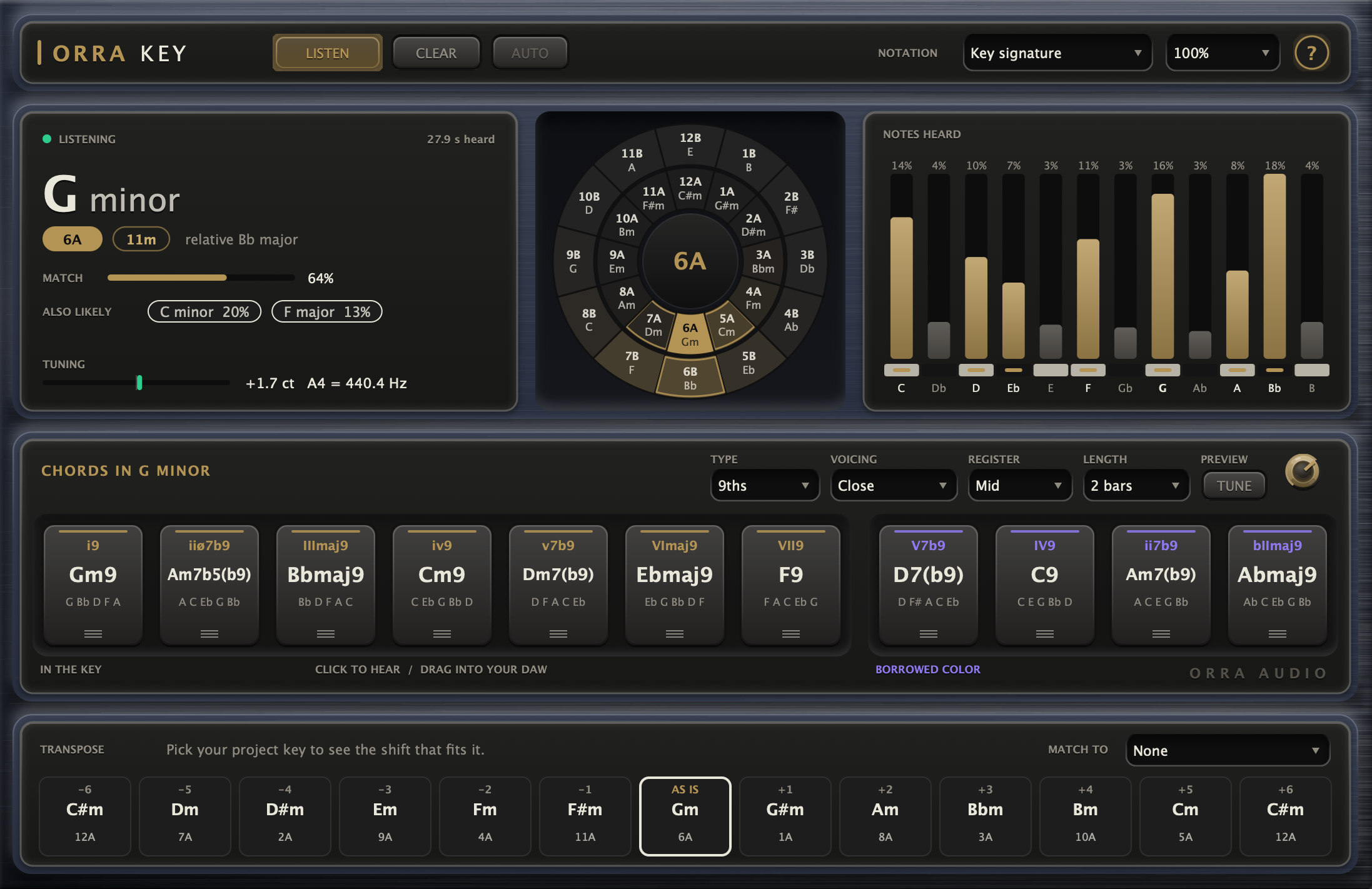 The Orra Key interface